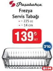 PAŞABAHÇE FREZYA SERVİS TABAĞI 225 CC 14 CM 3'LÜ